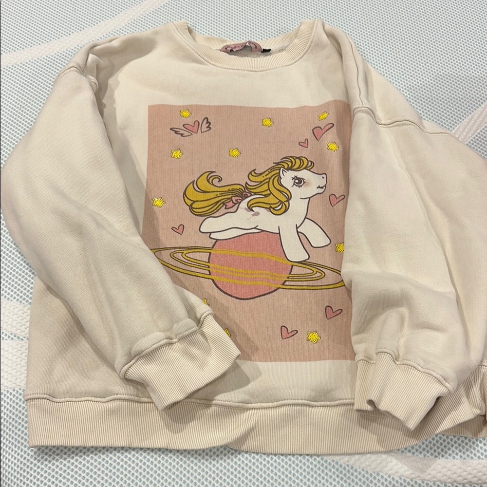 Cream Sweatshirt with My Little Pony Graphic